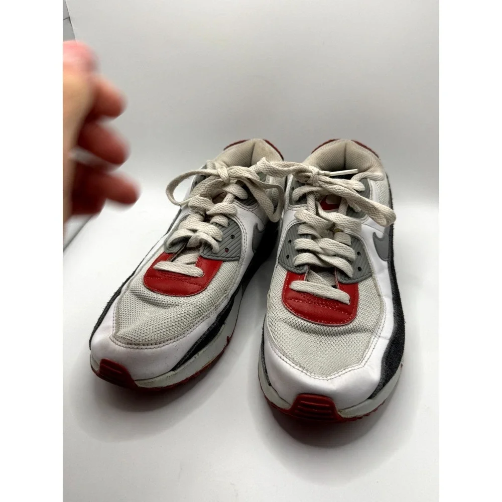 Nike Air‎ Max 90 Leather GS CD6864-019 Kids 7 Sneaker Photon Dust Gray Shoes